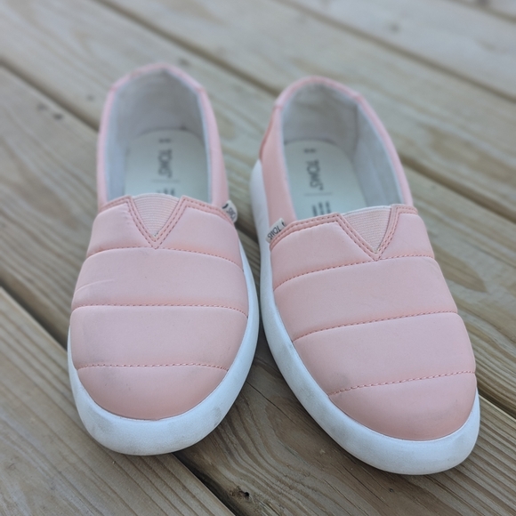 Toms Shoes - Toms Alpargata Mallow Peach Quilted Slip On Flats Size 6